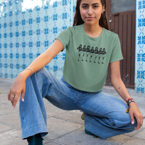 Go Vegan Show Girls Crop Tee Coloured Thumbnail