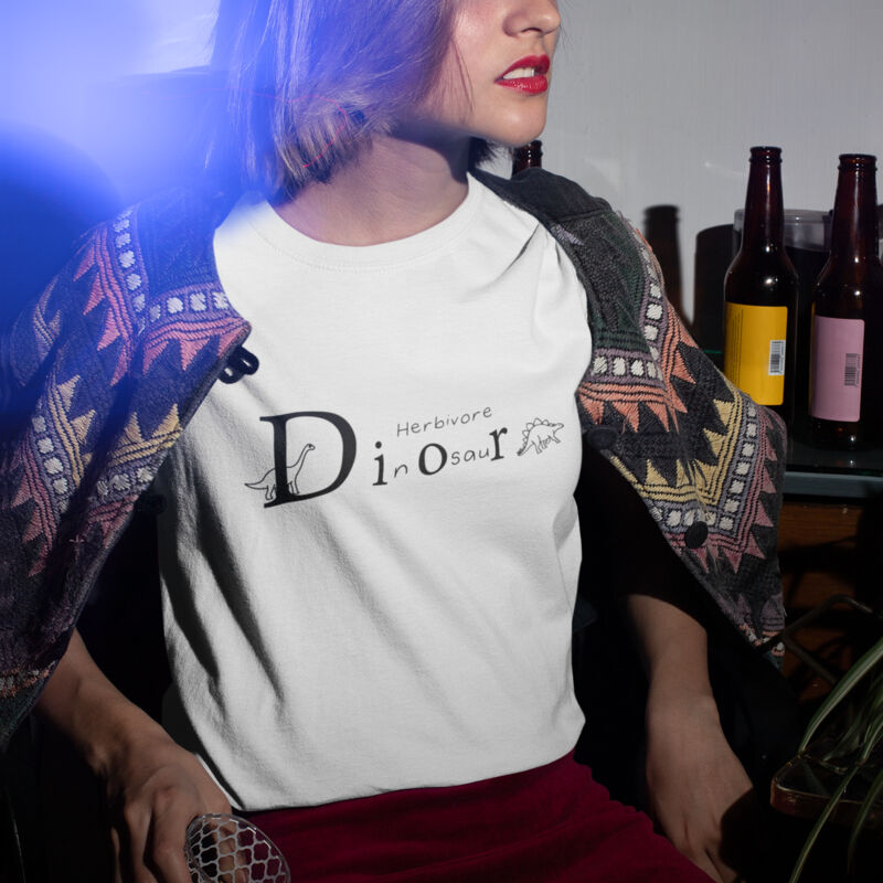 Herbivor Dinosaur Tee Women's Size White Thumbnail