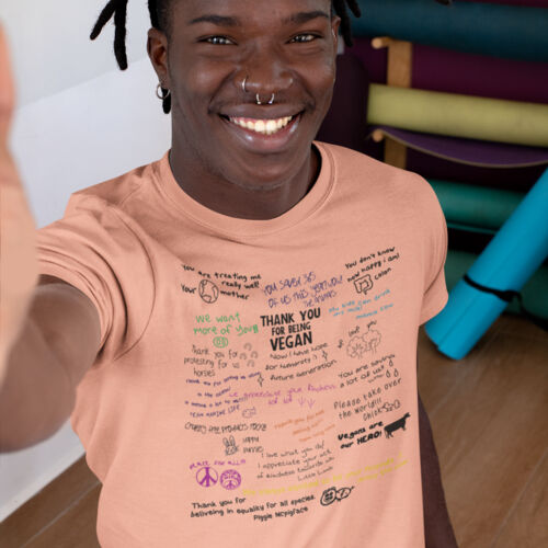 Thank you messages Men's Size Tee Coloured Thumbnail