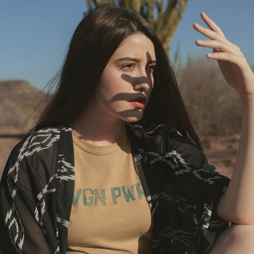 VGNPWR Green Logo Women's Size Tee Coloured Thumbnail