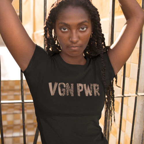 VGNPWR Brown Logo Women's Size Tee  Thumbnail