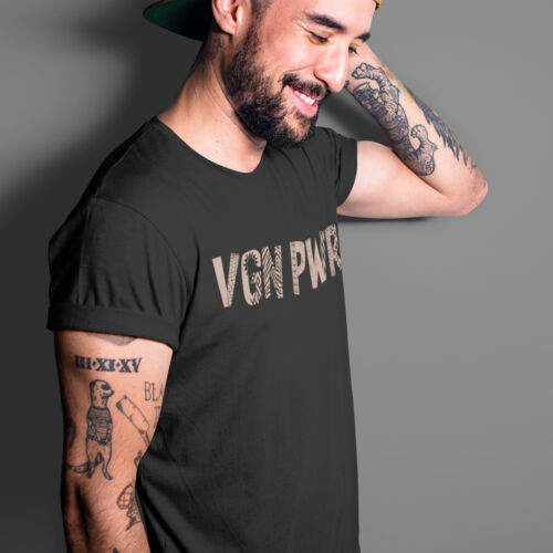 VGNPWR Brown Logo Men's Size Tee  Thumbnail