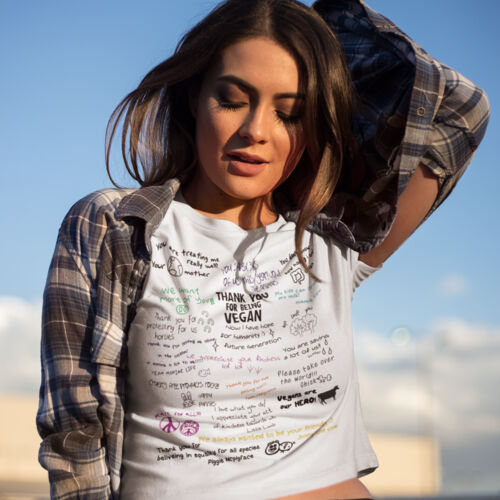 Thank You Messages Women's Size Tee White Thumbnail