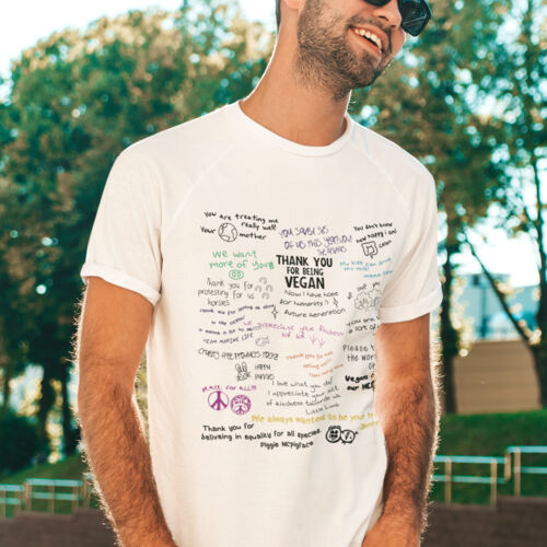 Thank You Messages Men's Size Tee White Thumbnail