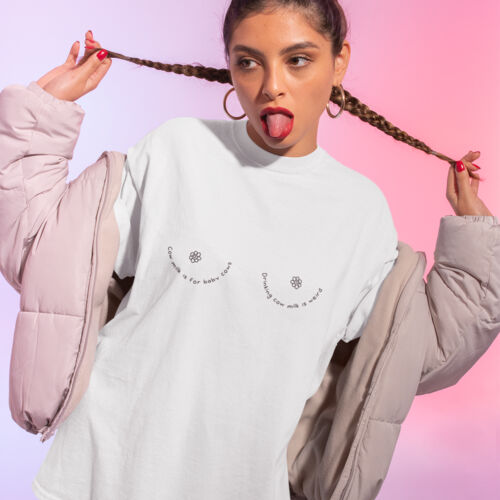 Cow Milk is Weird Tee Men's size White Thumbnail