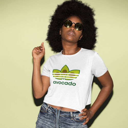 Avocado Big Logo Crop Tee White Thumbnail