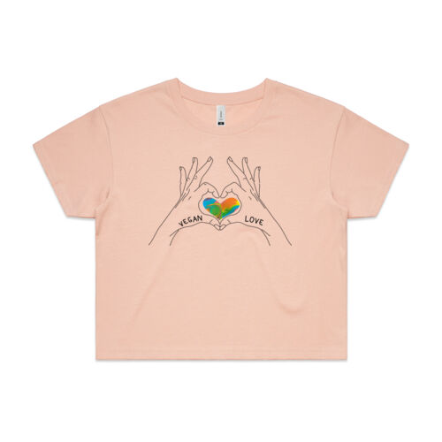 Vegan Love Crop Tee Coloured Thumbnail