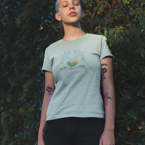 Vegan Love Women's Tee Coloured Thumbnail